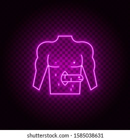 Alien in man, virus, vector, neon icon illustration isolated sign symbol- Neon vector icon