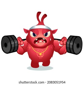 alien mascot cartoon in vector