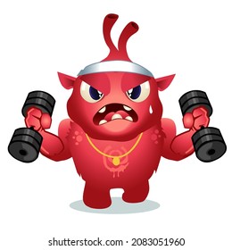 alien mascot cartoon in vector