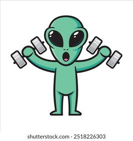 Alien mascot character design vector