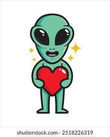 Alien mascot character design vector