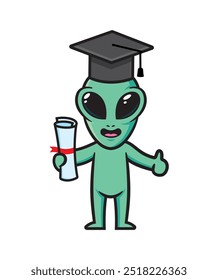 Alien mascot character design vector