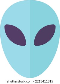 alien mask illustration in minimal style isolated on background