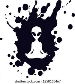 alien meditation, space yoga