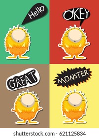 alien monster character doodle art design vector illustration