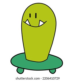 It's an alien monster with fangs but he's so cute