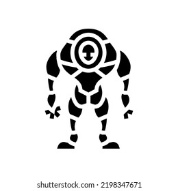 alien monster glyph icon vector. alien monster sign. isolated symbol illustration