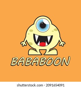 se puede utilizar el vector, logotipo o ilustración de la ilustración de un monstruo ajeno