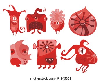 Alien monsters set