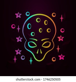 Alien nolan icon Simple thin line, outline vector of space icons for ui and ux, website or mobile application