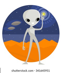 alien on mars