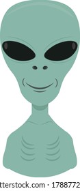 An alien from outer space. Vector illustration on the theme of extraterrestrial civilizations.