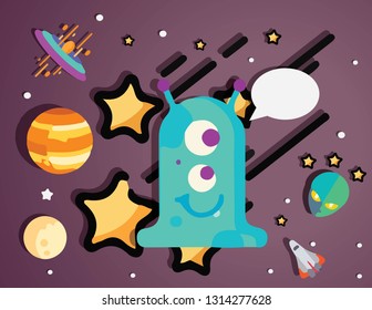 alien Paper art and digital craft style.