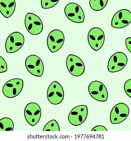 Alien Pattern Background. Vector Illustration.
