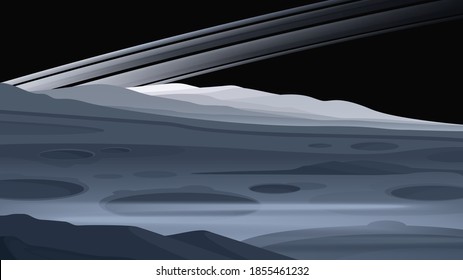 Landschaft des fremden Planeten. Fantasy Planet Oberfläche. 