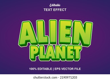 Alien Planet Text Effect With Green Color Editable.