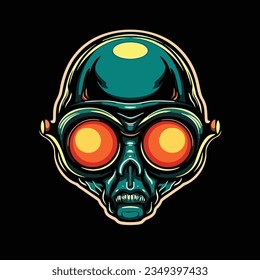 Alien Pop Art Logo Mascots