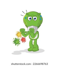 the alien refuse viruses cartoon. cartoon mascot vector