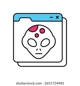 Alien Research Vector Filled outline illustration style icon. EPS 10 file