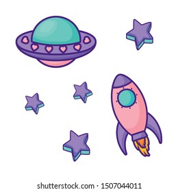 alien retro device with color pastel