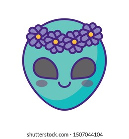 alien retro device with color pastel