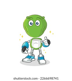 the alien robot character. cartoon mascot vector