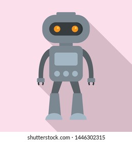 Alien robot icon. Flat illustration of alien robot vector icon for web design