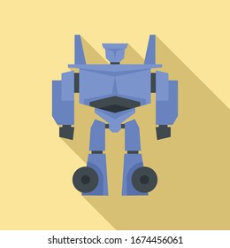 Alien robot icon. Flat illustration of alien robot vector icon for web design
