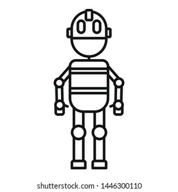 Alien robot icon. Outline alien robot vector icon for web design isolated on white background