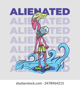 Alien saving his planet from disaster
