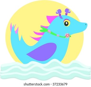 Alien Sea Horse Vector