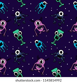 Alien seamless pattern