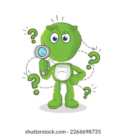 the alien searching illustration. character vector