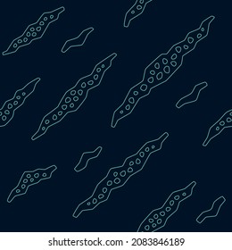 Alien shapes pattern. Vector abstract seamless background.