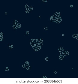 Alien shapes pattern. Vector abstract seamless background.