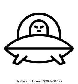 Alien ship icon outline vector. Space alien. Monster astronaut