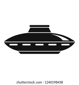 Alien ship icon. Simple illustration of alien ship vector icon for web design isolated on white background
