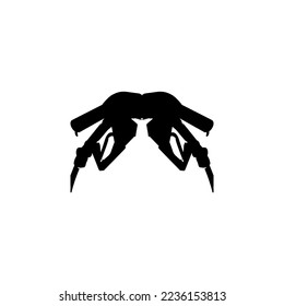Alien ship icon. Simple style space science poster background symbol. brand logo design element. Alien ship t-shirt printing. Vector for sticker.
