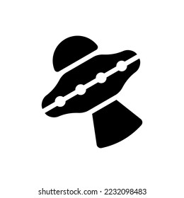 Alien ship icon (vector illustration)