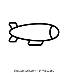alien ship thin line vector icon