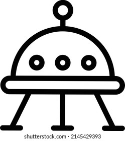 ilustración vectorial de envío alienígena en un fondo transparente.Símbolos de calidad premium.Icono vectorial de trazo para el concepto y el diseño gráfico.
