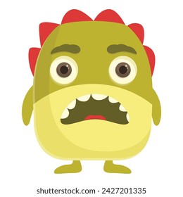 Alien shock icon cartoon vector. Troll baby. Creature face animal alien