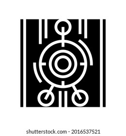 alien sight glyph icon vector. alien sight sign. isolated contour symbol black illustration