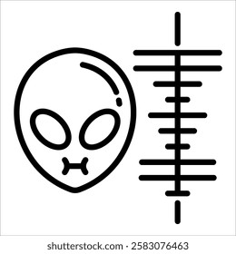 Alien Signal Icon Element For Design