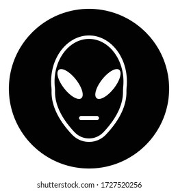 Alien simple icon vector. Flat desing
