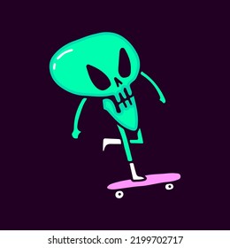 Caricatura de caricatura de caracter de ajedrez montando skateboard, ilustración para camisetas, pegatinas o prendas de vestir. Con estilo pop moderno y retro.