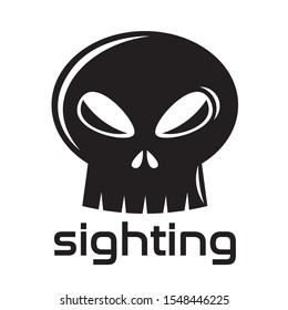 Alien Skull logo, good for tshirt clothing bussines logo