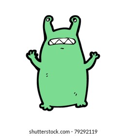 alien slug monster cartoon