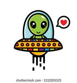 Alien smile vector design mascot