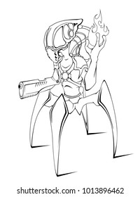 Alien Soldier Coloring Book